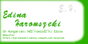 edina haromszeki business card